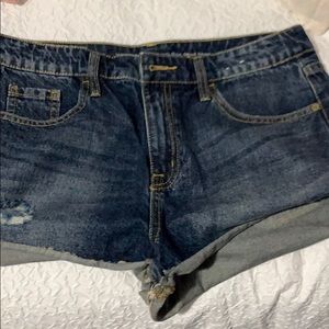 Great DISTRESSED Blue Jean Shorts- SZ 10